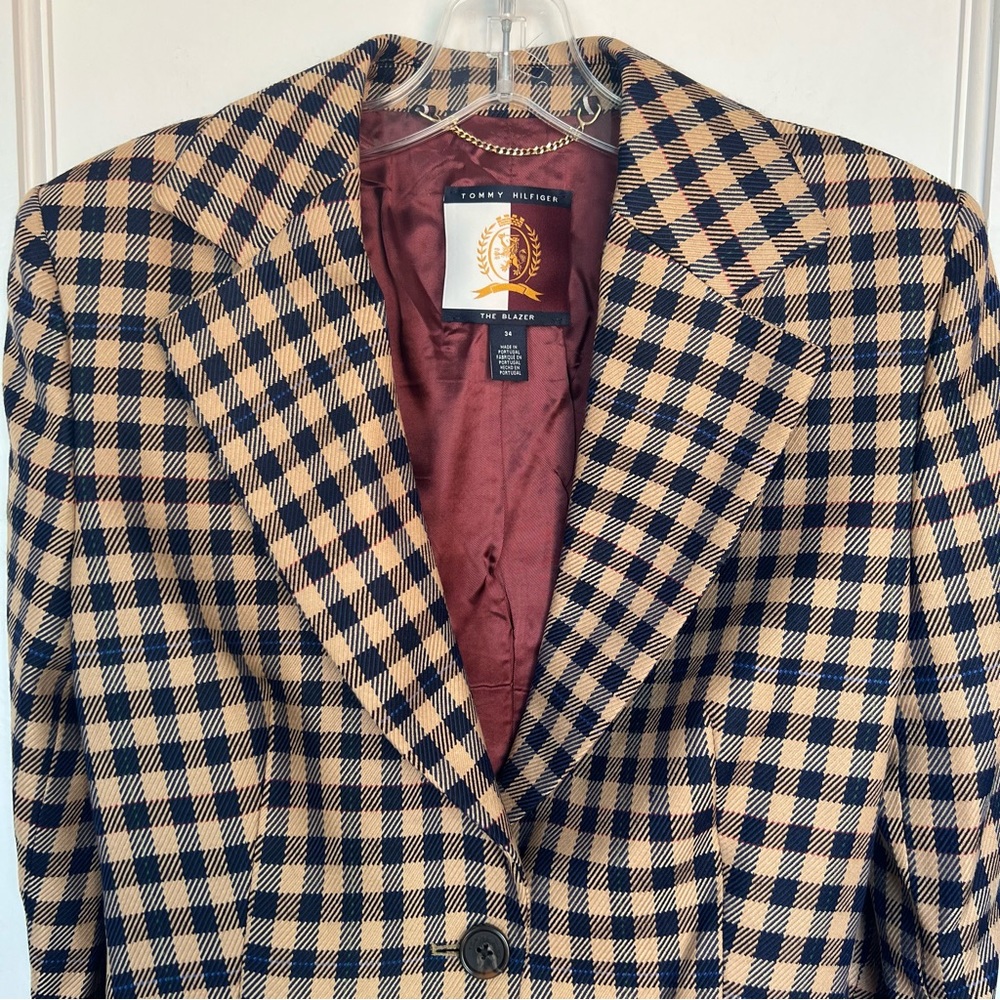 Tommy Hilfiger Prep Check Boyfriend Fit Blazer - Picture 4 of 9